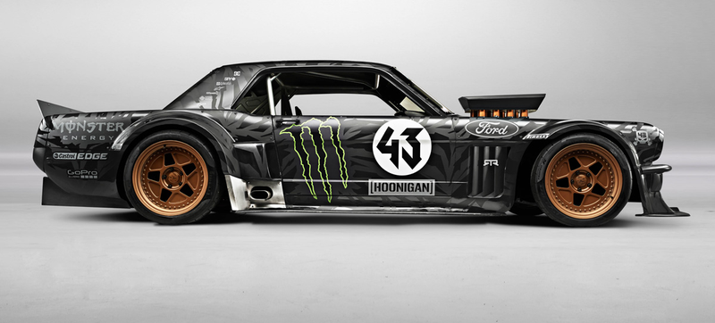 Illustration for article titled Ken Block's Gymkhana 7 Car Is A Monstrous 845 HP AWD 1965 Ford Mustang
